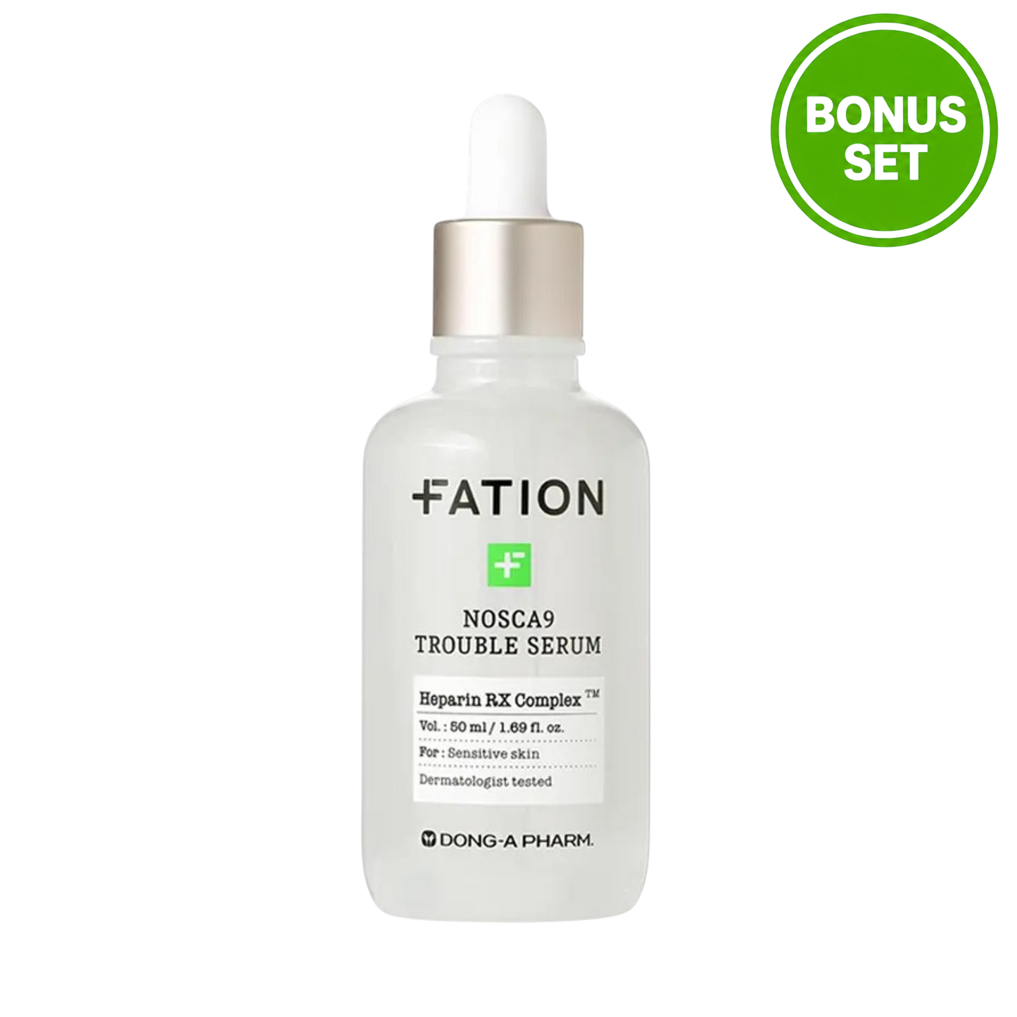 FATION NOSCA9 TROUBLE SERUM 50ML + 15ML + 1 Sheet Mask Bonus Set