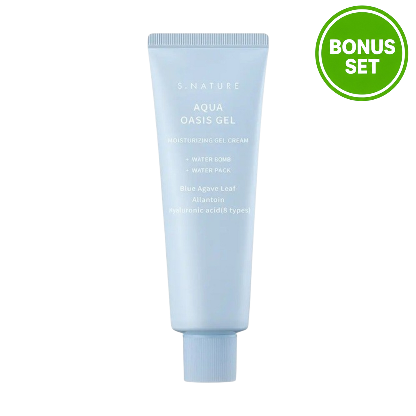 S.NATURE AQUA OASIS GEL MOISTURIZING GEL CREAM 90ML + CALMING PADS (2 SHEETS)