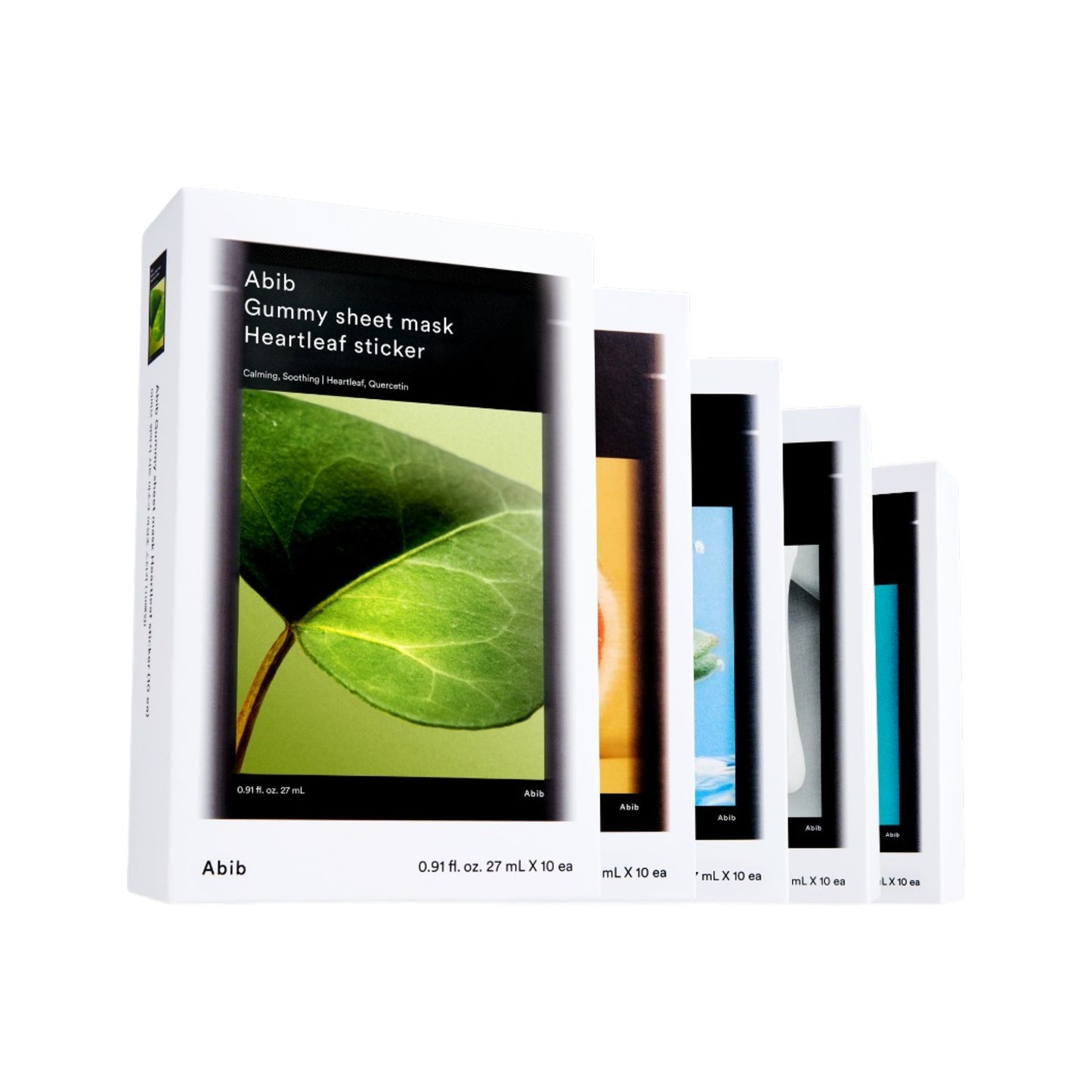 ABIB Gummy Sheet Mask 10 Sheets (Heartleaf / Sedum Hyaluron / Madecassoside / Collagen Milk / Vita)