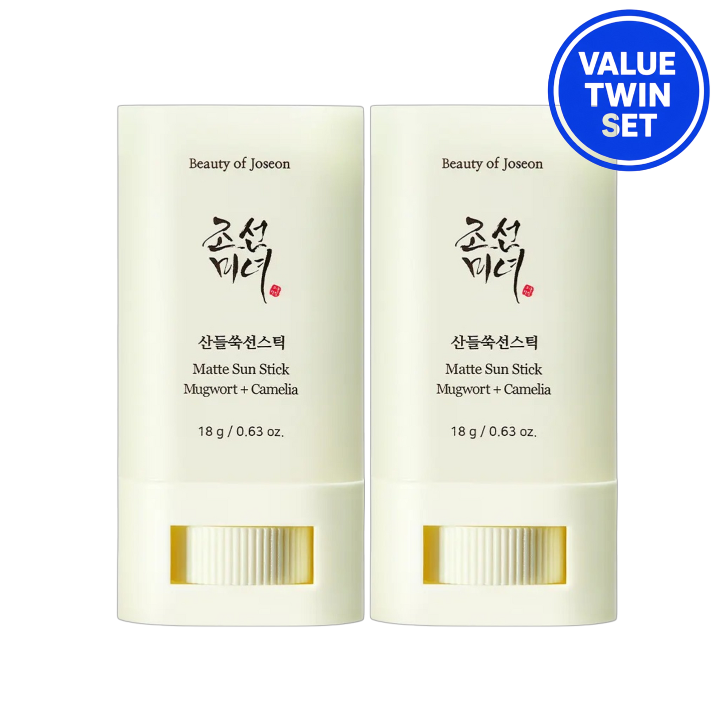 Beauty of Joseon Matte Sun Stick Mugwort + Camelia 18g + 18g Value Twin Set
