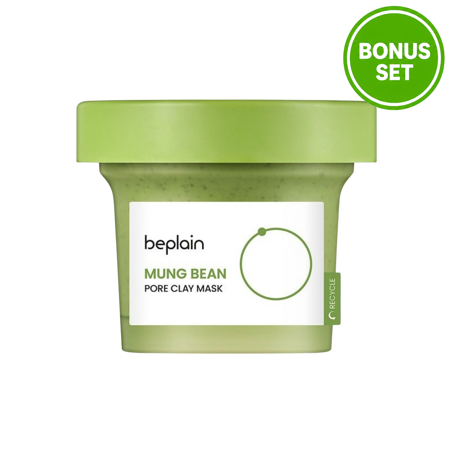 beplain Mung Bean Pore Clay Mask 120ml + 48ml (12ml x 4) Bonus Set