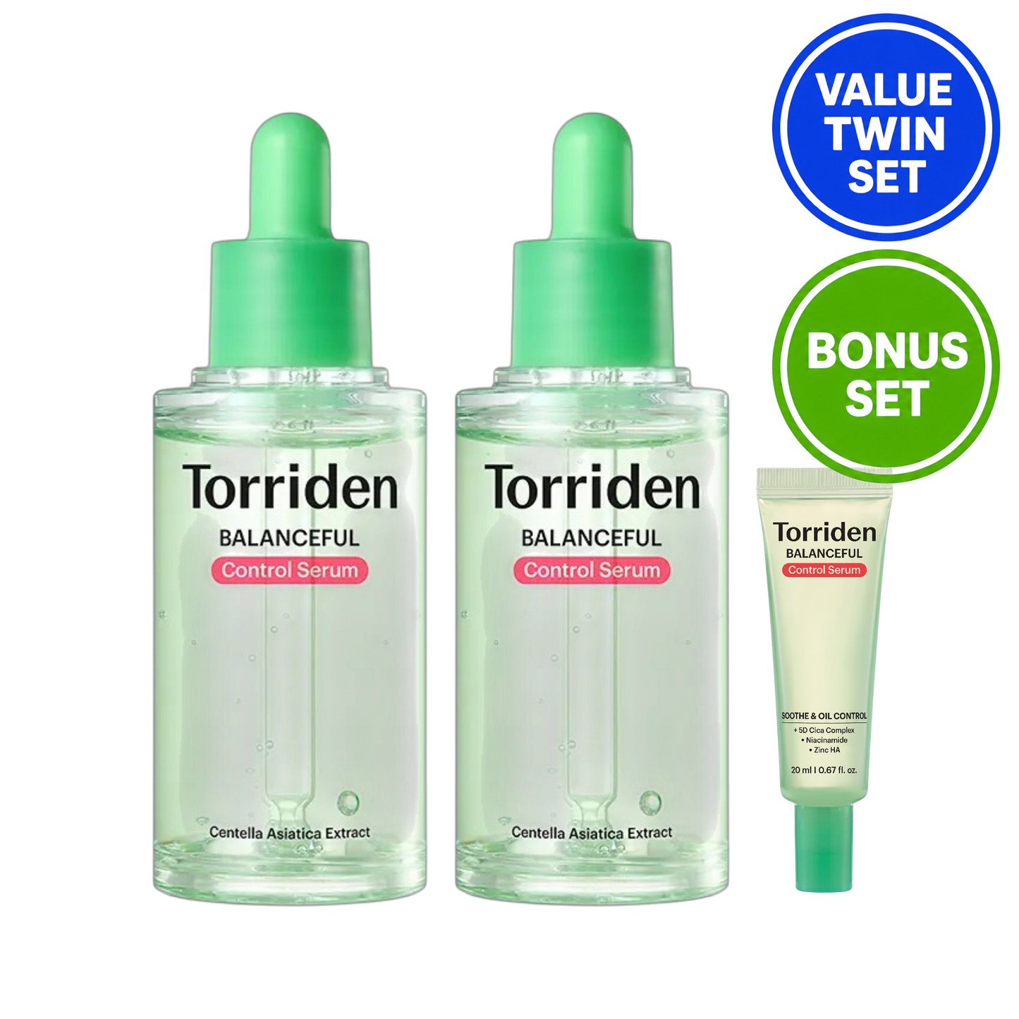 TORRIDEN Balanceful Control Serum 50ml + 50ml + 20ml Bonus Twin Set