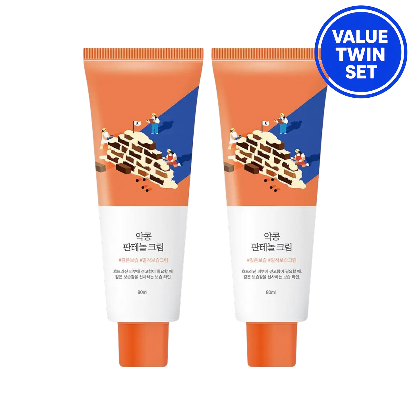 Round Lab Soybean Panthenol Cream 80ml + 80ml Value Twin Set