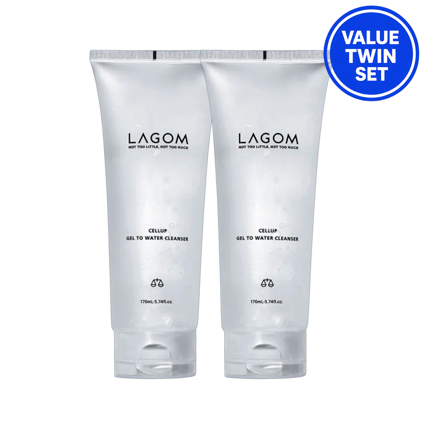 LAGOM Cellup Gel to Water Cleanser 170ml + 170ml Value Twin Set