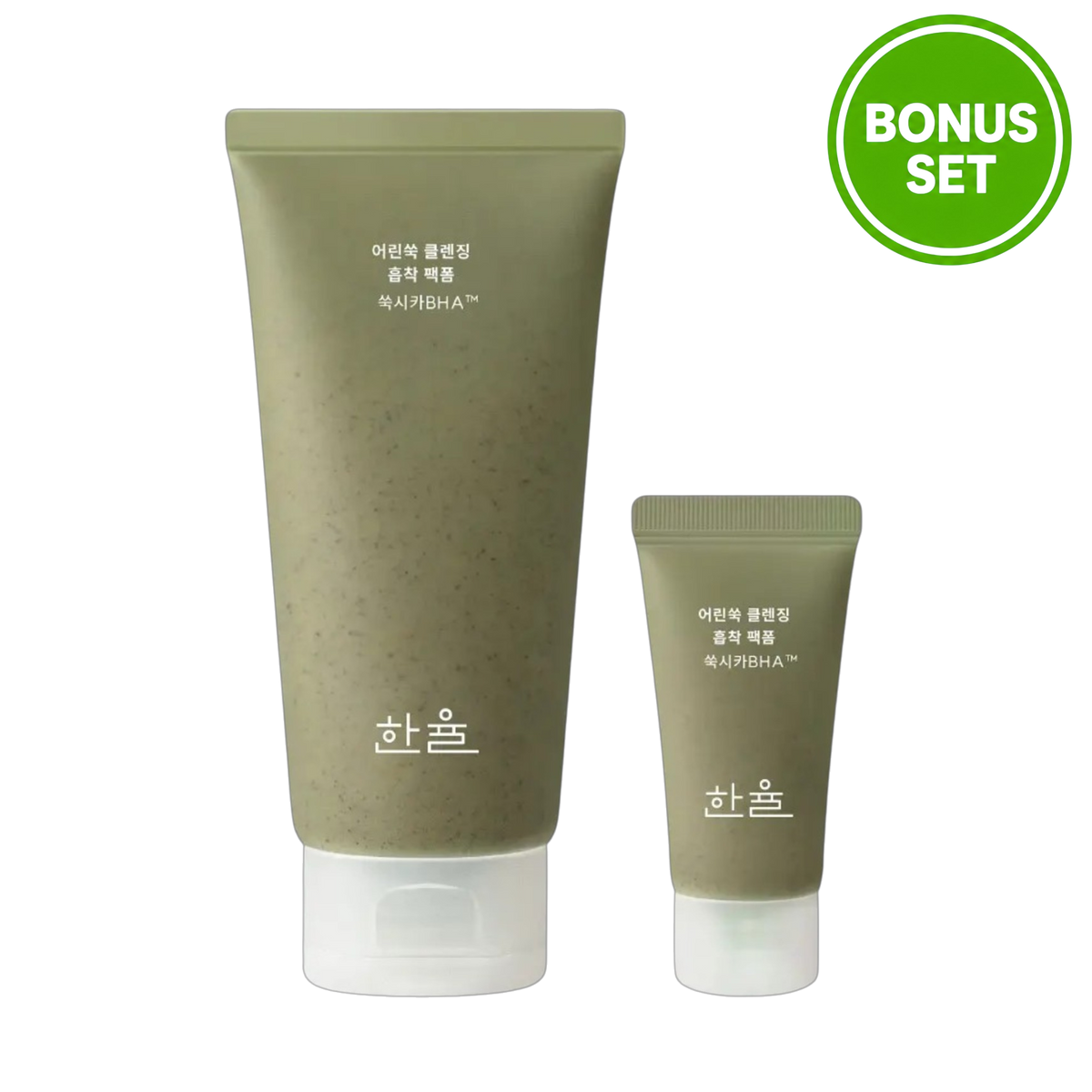 HANYUL Young Mugwort Cleansing Pack Foam 120ml + 15ml Bonus Set