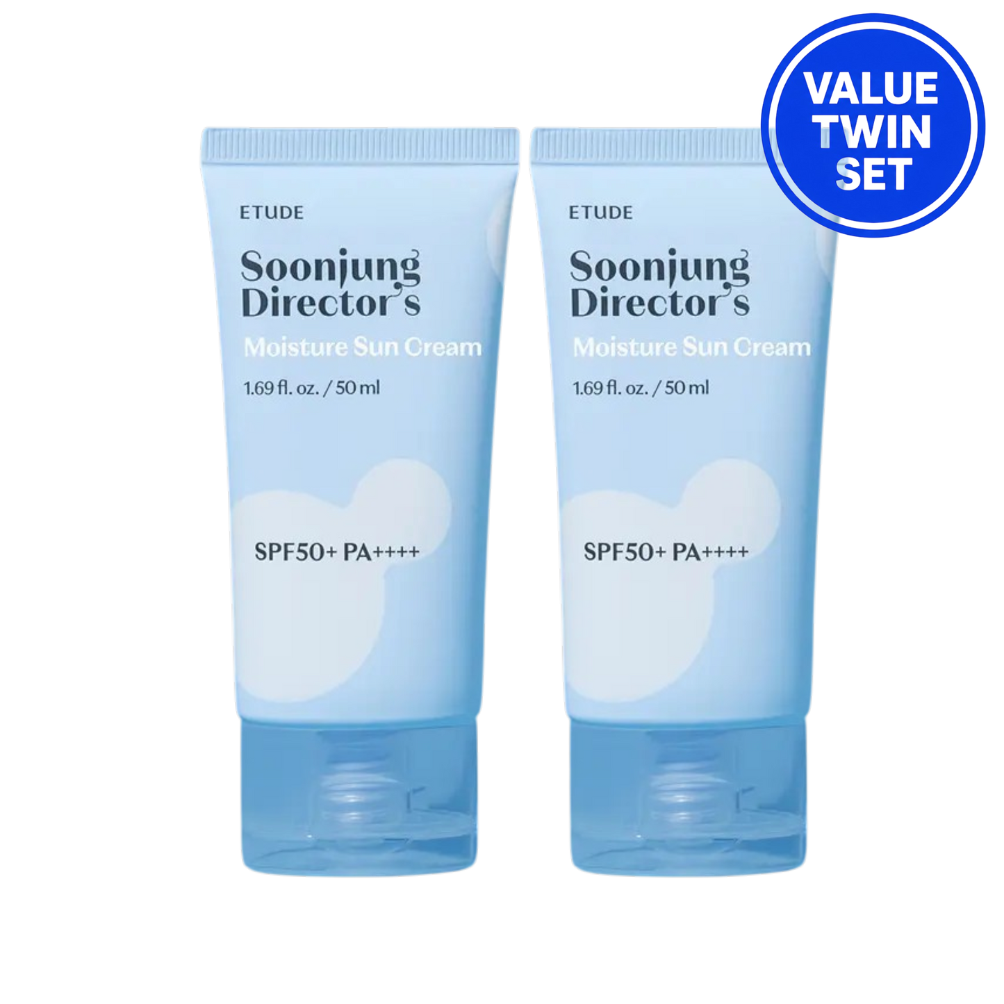 ETUDE Soonjung Director's Moisture Sun Cream SPF50+ PA++++ 50ml + 50ml (Value Twin Set)