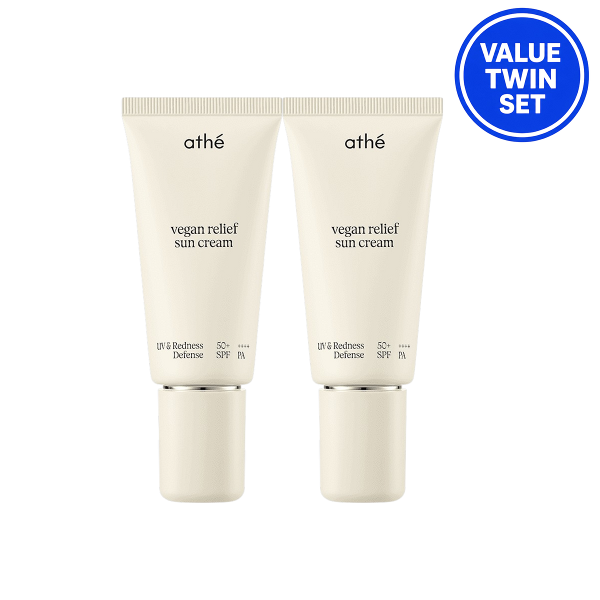 ATHE Vegan Relief Sun Cream SPF 50+ PA++++ 50ml + 50ml Value Twin Set