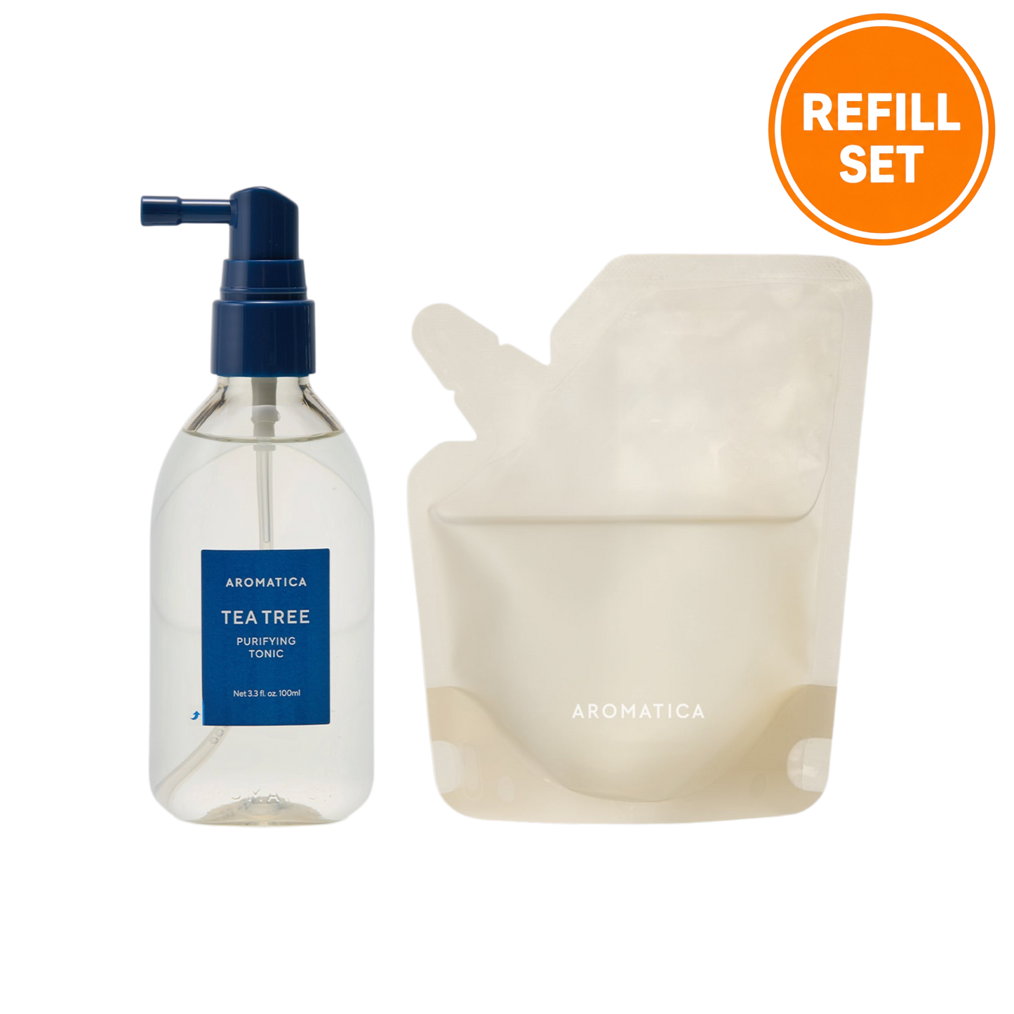 AROMATICA Tea Tree Purifying Tonic 100ml + 100ml Refill Set