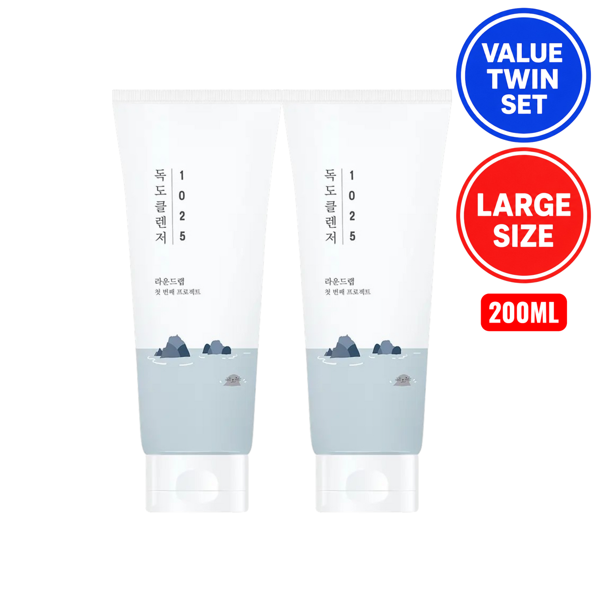 ROUND LAB 1025 Dokdo Cleanser 200ml + 200ml Value Twin Set