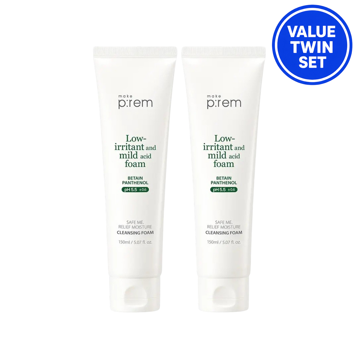 MAKE P:REM Safe Me Relief Moisture Cleansing Foam 150ml + 150ml Double Set