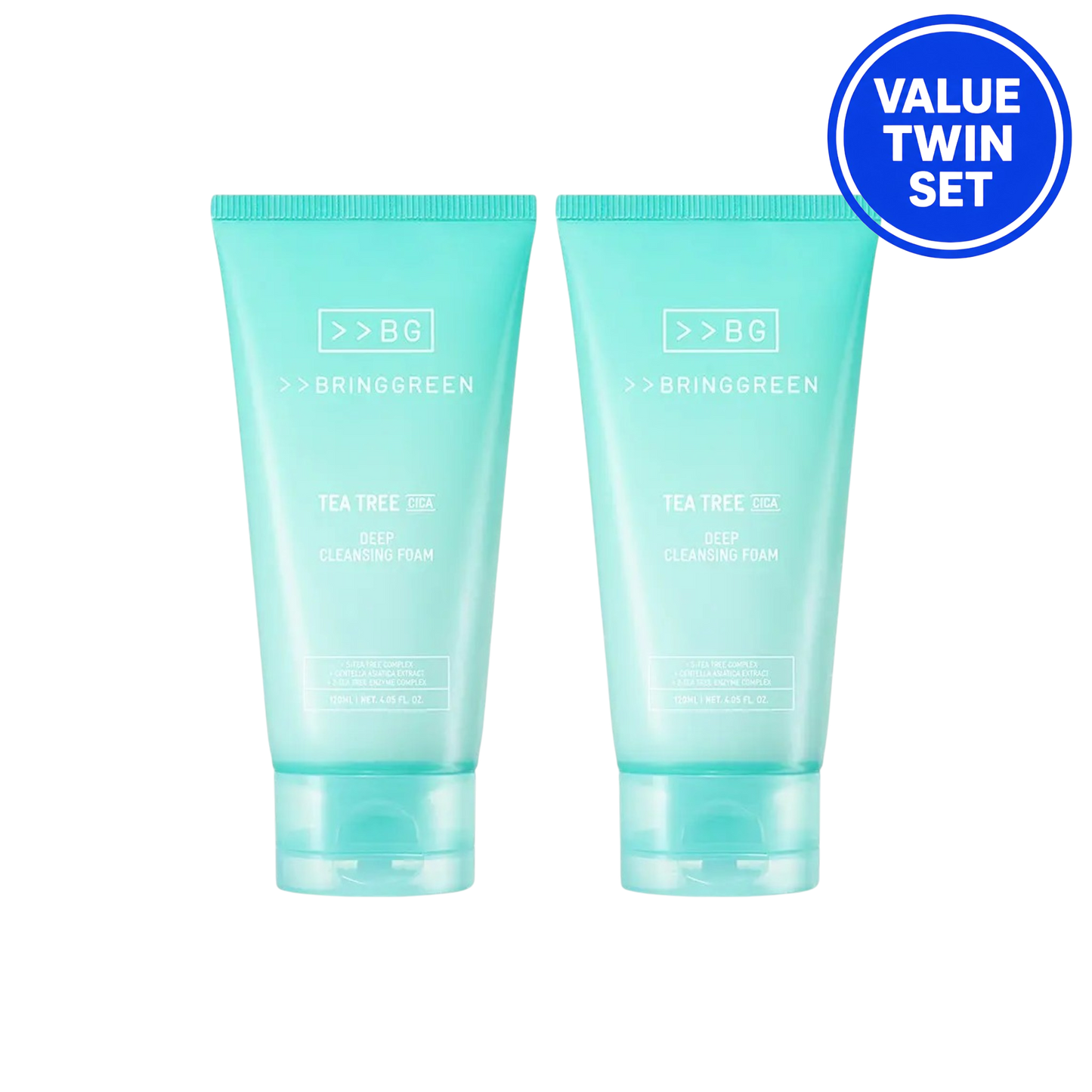 BRINGGREEN Tea Tree Cica Deep Cleansing Foam 120ml + 120ml Double Set