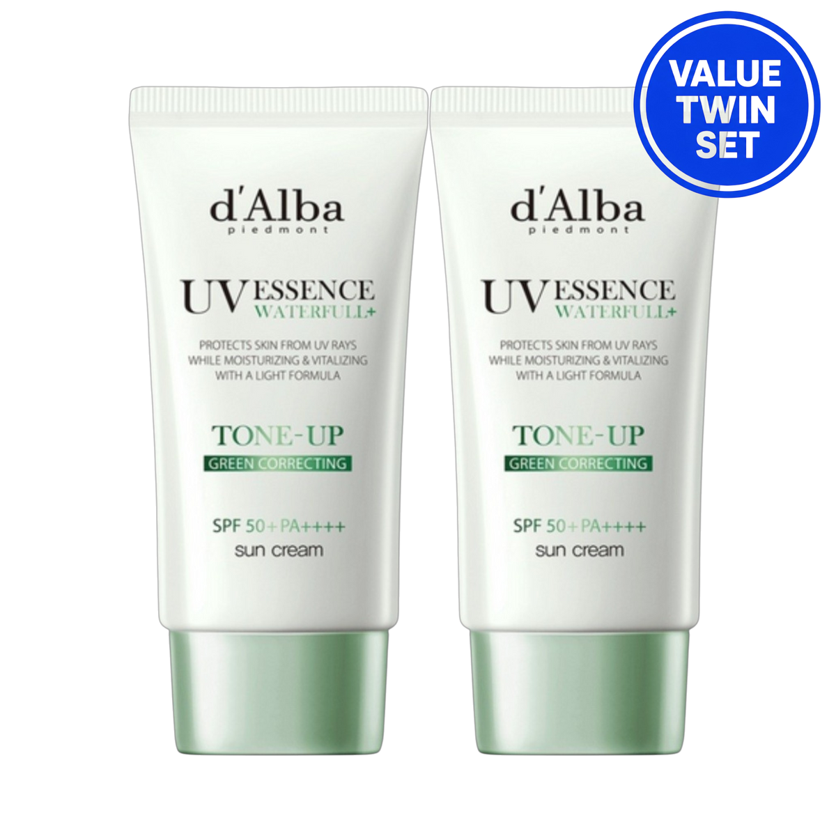 d'Alba Tone-Up Green Correcting Sun Cream SPF50+ PA++++ 50ML+50ML (Value Twin Set)