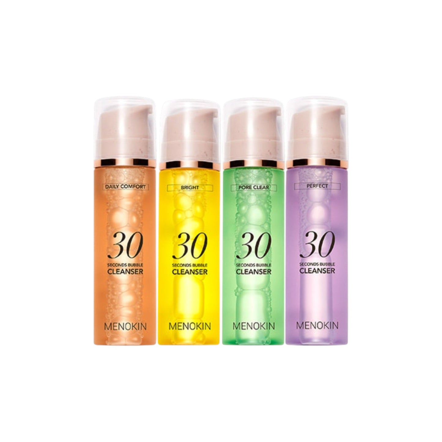 MENOKIN 30-Seconds Bubble Cleanser 150ml (Daily Comfort / Pore Clear / Bright / Perfect)