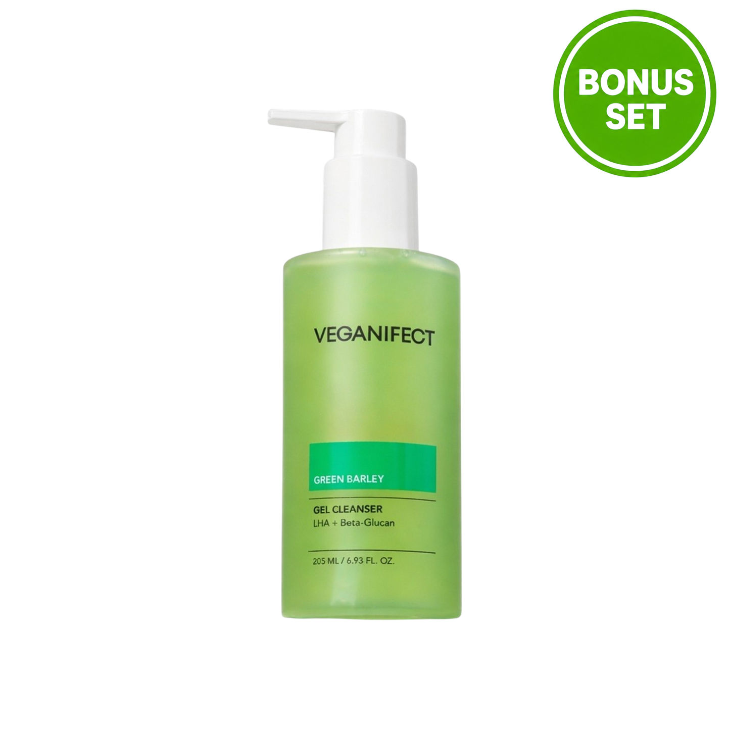 VEGANIFECT Green Barley LHA Gel Cleanser 205ml + Cleansing Oil 20g Bonus Set
