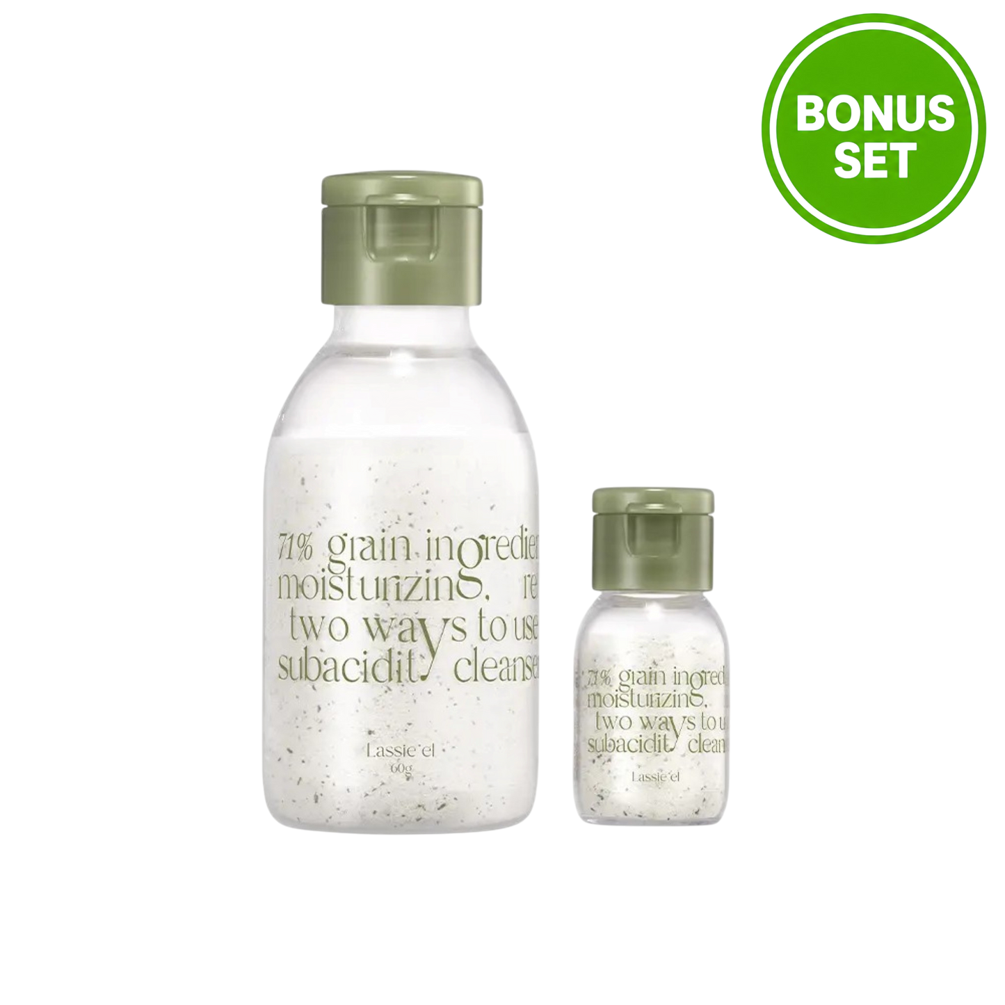 LASSIE'EL Enzyme Oat Scrub Powder Wash 60g + 10g Miniature Bonus Set