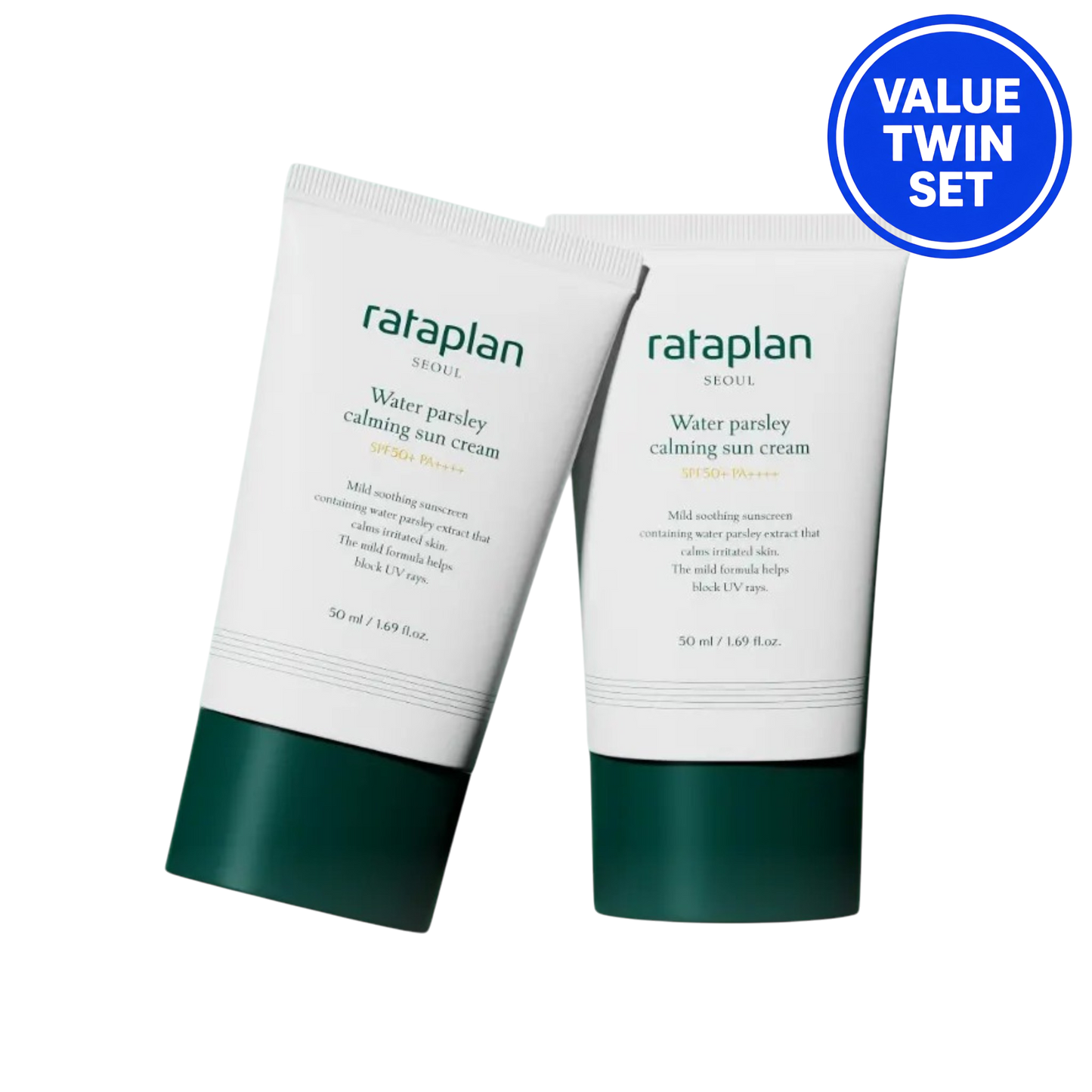 RATAPLAN Minari Calming Sun Cream SPF50+ PA++++ 50ml + 50ml (Twin Set)