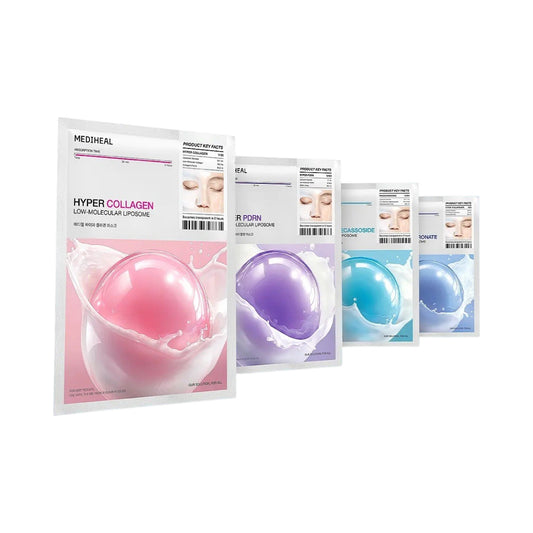 MEDIHEAL Hyper Low-Molecular Liposome Gel Mask 10 Sheets - 4 Types (Collagen / PDRN / Hyaluronate / Madecassoside)
