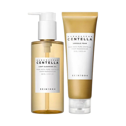 SKIN1004 Madagascar Centella Double Cleansing Duo Set (Cleansing Oil 200ml + Ampoule Foam 125ml)