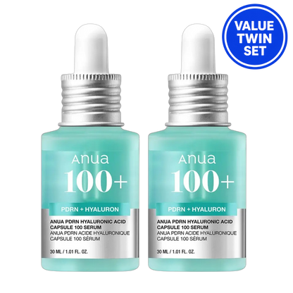 ANUA PDRN HYALURONIC ACID CAPSULE 100 SERUM 30ml + 30ml Value Twin Set