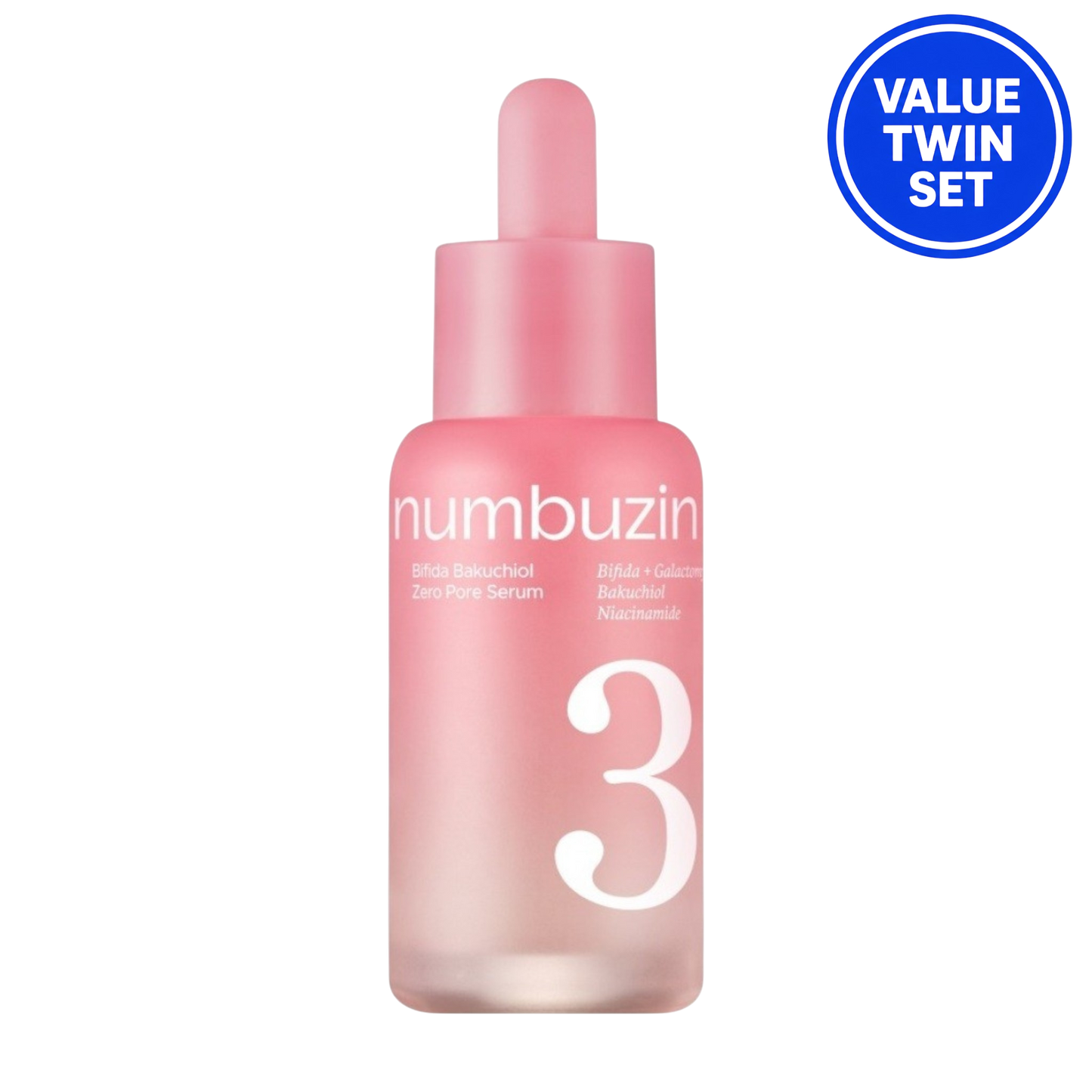 NUMBUZIN NO.3 BIFIDA BAKUCHIOL ZERO PORE SERUM 30ML + 30ML (DUO SET)