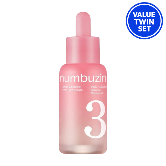 NUMBUZIN NO.3 BIFIDA BAKUCHIOL ZERO PORE SERUM 30ML + 30ML (DUO SET)