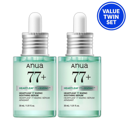 ANUA Heartleaf 77 B3 Zinc Soothing Serum 30ml + 30ml (Twin Value Set)