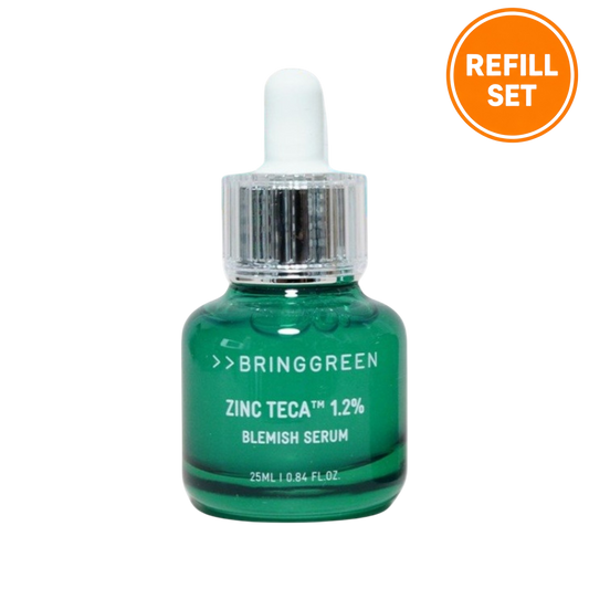 BRINGGREEN ZINC TECA BLEMISH SERUM 50mL + 25mL REFILL SET