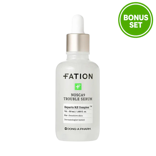 FATION NOSCA9 TROUBLE SERUM 50ML + 15ML + 1 Sheet Mask Bonus Set