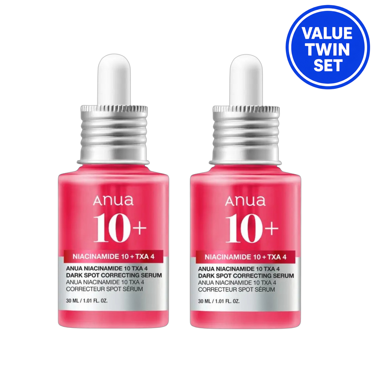 ANUA Niacinamide 10 + TXA 4 Dark Spot Correcting Serum 30ml + 30ml Twin Value Set