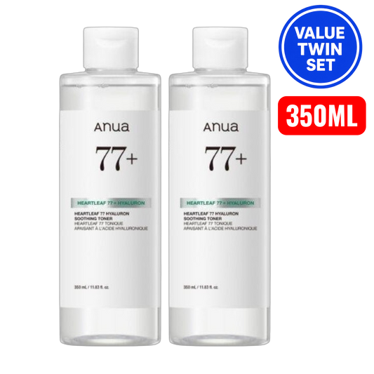 ANUA Heartleaf 77 Hyaluron Soothing Toner 350ml + 350ml (Value Twin Set)