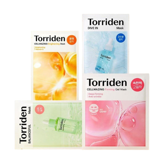 TORRIDEN Daily Sheet Mask 10 Sheets (Dive-In Hyaluronic Acid / Balanceful Control / Cellmazing Brightening / Cellmazing Pore Perfecting)