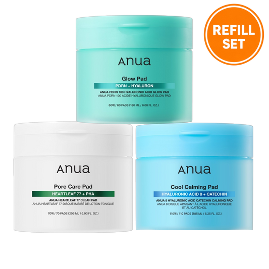ANUA Pad Full Size + Refill Set - 3 Types (Heartleaf / PDRN / Catechin)