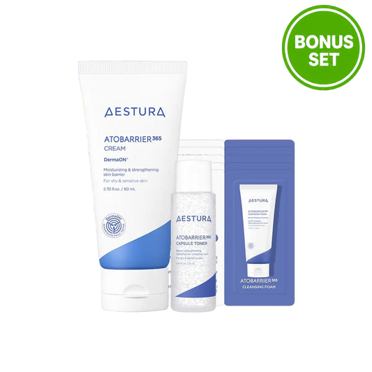AESTURA ATOBARRIER 365 CREAM 80ml + CAPSULE TONER 25ML + CLEANSING FOAM 3g * 3EA BONUS SET