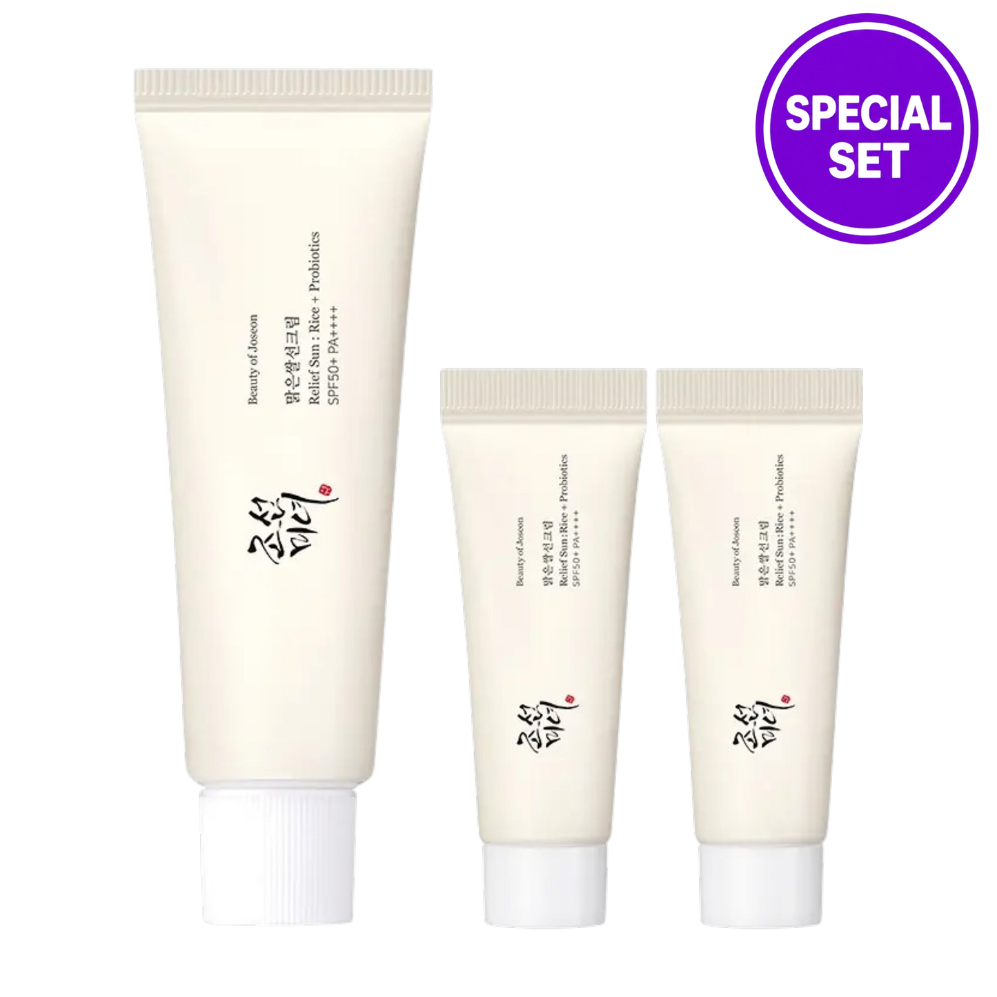 BEAUTY OF JOSEON Relief Sun Rice + Probiotics Sun Cream SPF50+ PA++++ 50ml+20ml (Special Set)