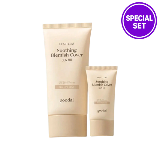 GOODAL Heartleaf Soothing Blemish Cover Sun BB Neutral Beige 50ml + 25ml (Special Set)
