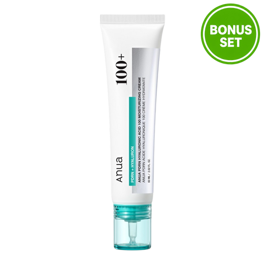 ANUA PDRN HYALURONIC ACID 100 MOISTURE CREAM 60ML + 30ML BONUS SET