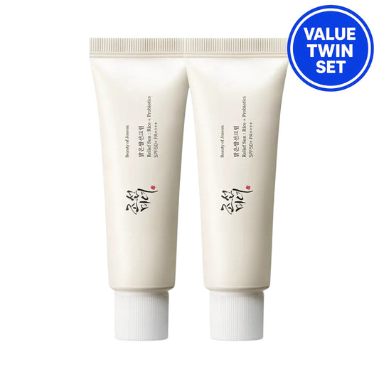BEAUTY OF JOSEON Relief Sun Rice + Probiotics Sun Cream SPF50+ PA++++ 50ml+50ml (Double Set)