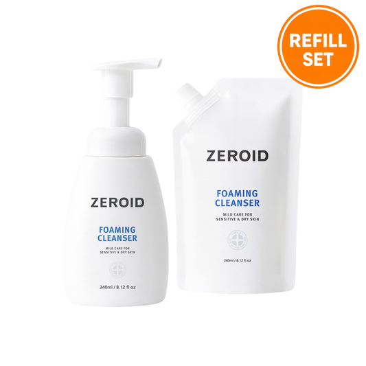 ZEROID Foaming Cleanser 240ml + 240ml Refill Set