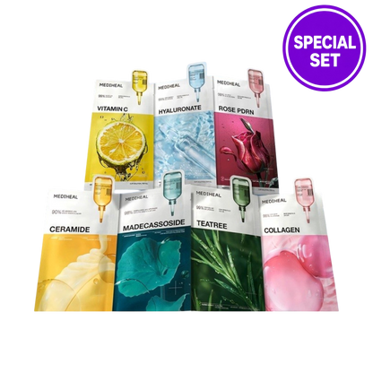 MEDIHEAL Essential Mask Pack 10 Sheets Special Set (7 Types Choose Option)