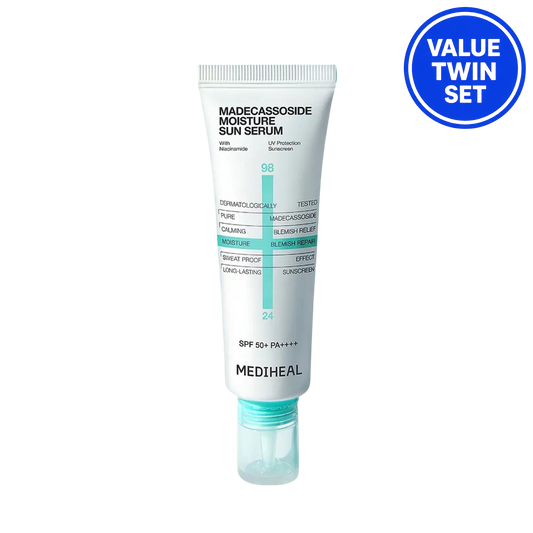 MEDIHEAL Madecassoside Moisture Sun Serum SPF50+ PA++++ 50g + 50g (Twin Set)