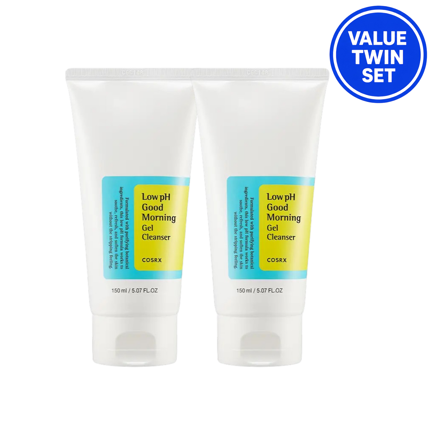 COSRX Low pH Good Morning Gel Cleanser 150ml + 150ml (Value Twin Set)
