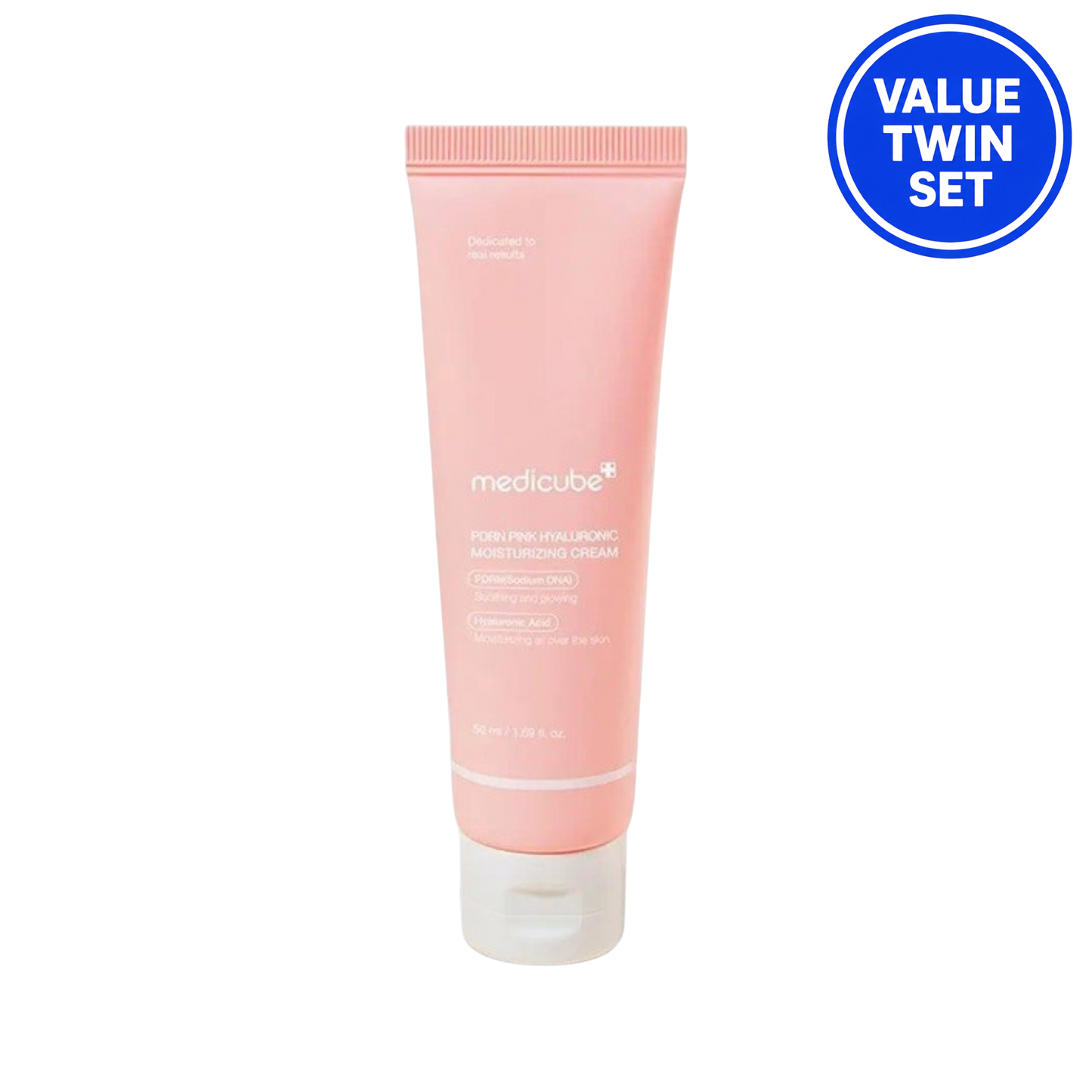 MEDICUBE PDRN Pink Hyaluronic Moisturizing Cream 50ml + 50ml (Double Set) + Ampoule 10ml