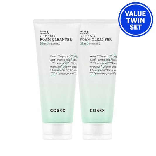COSRX Pure Fit Cica Creamy Foam Cleanser Double Set (150ml + 150ml) Value Twin Set