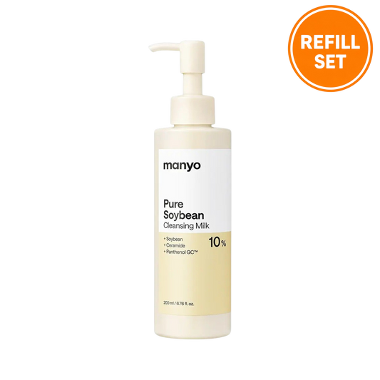 MANYO Pure Soybean Cleansing Milk 200ml + 200ml Refill Set