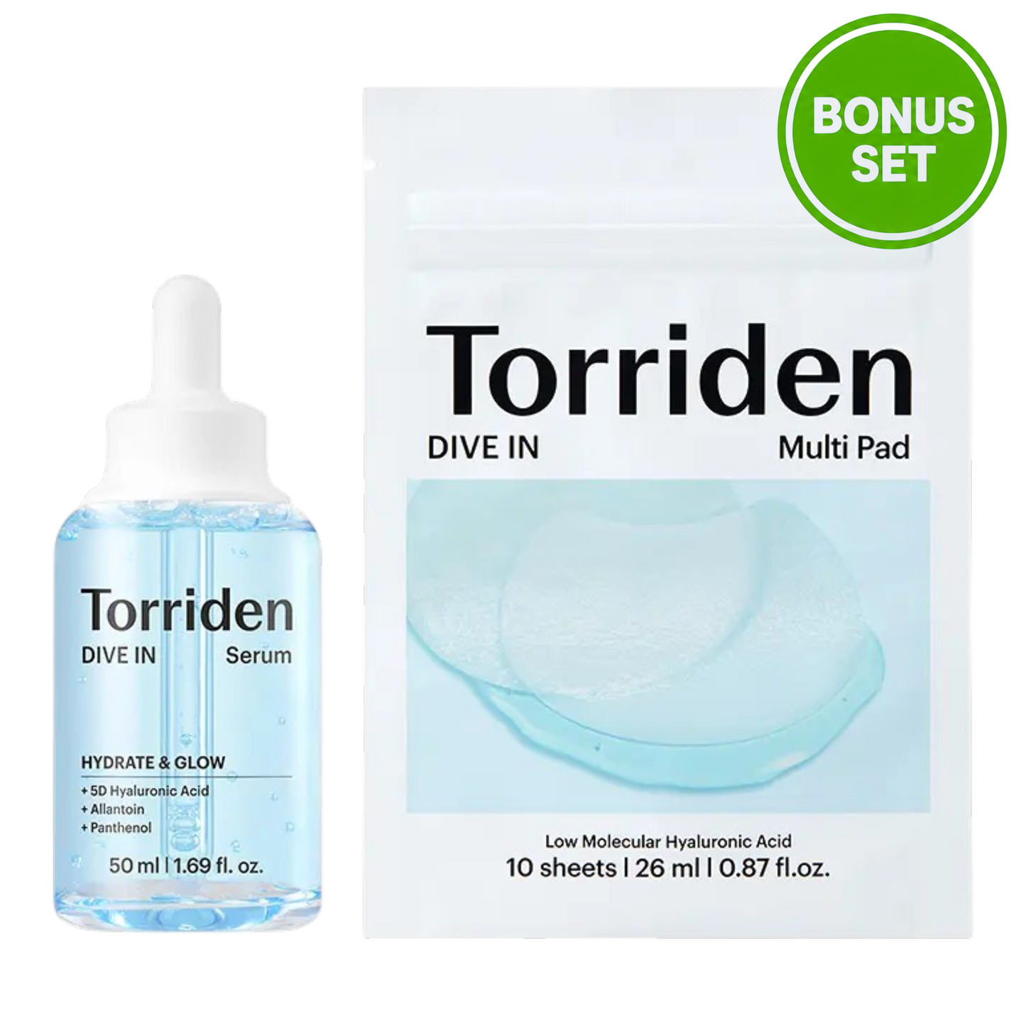 TORRIDEN Dive-In Serum 50ml + 10 Dive In Multi Pads Bonus Set