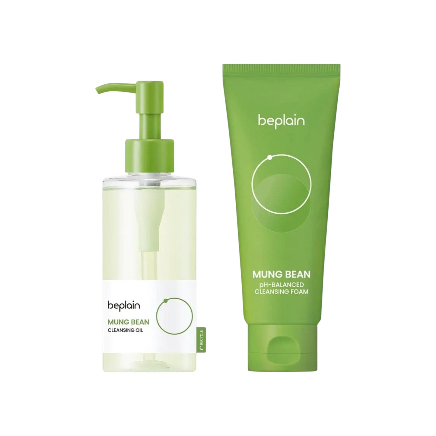 BEPLAIN Mung Bean Cleansing Set (Oil 200ml + Foam 160ml)