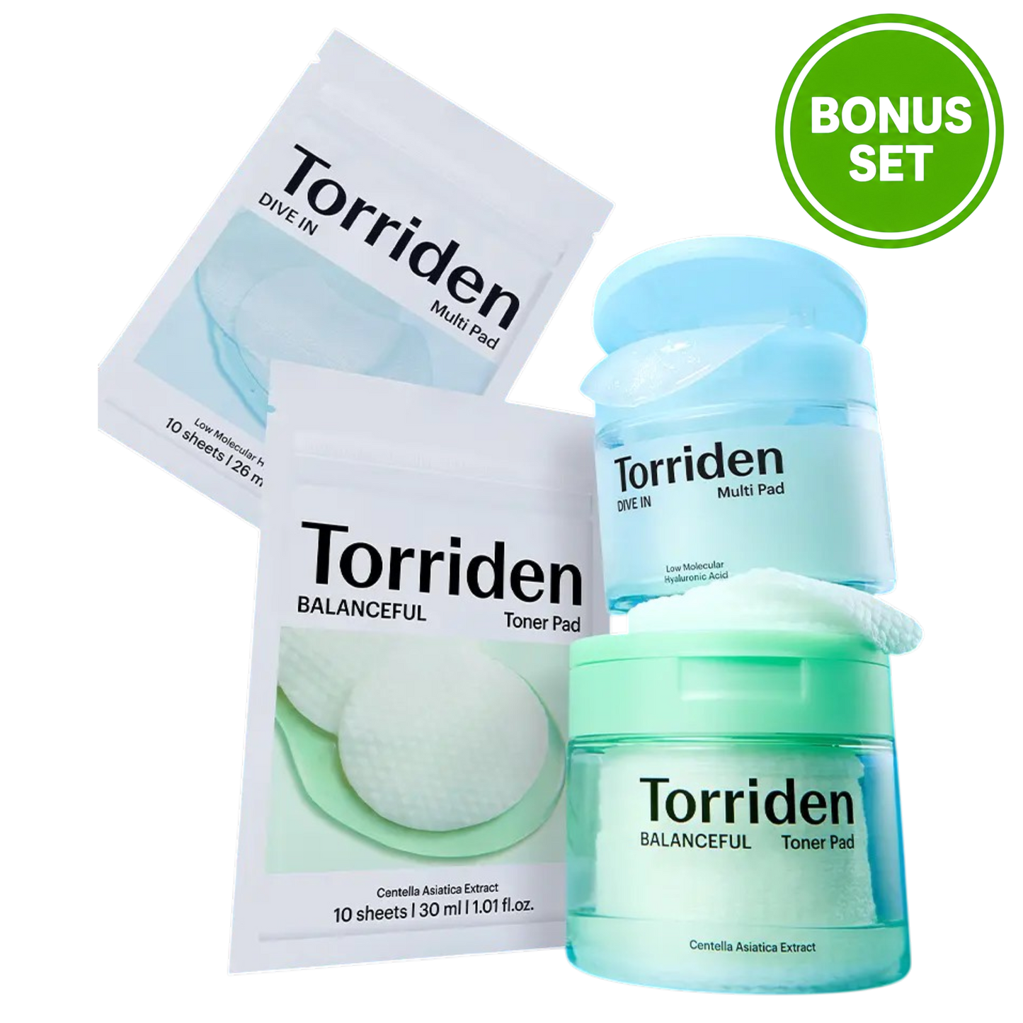 TORRIDEN Dive In Multi Pad / Balanceful Toner Pad + 10 Bonus Pads