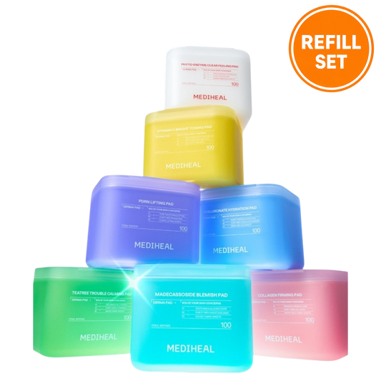 MEDIHEAL Derma Pad 100 Pads + 100 Pads Refill Set (7 Types)