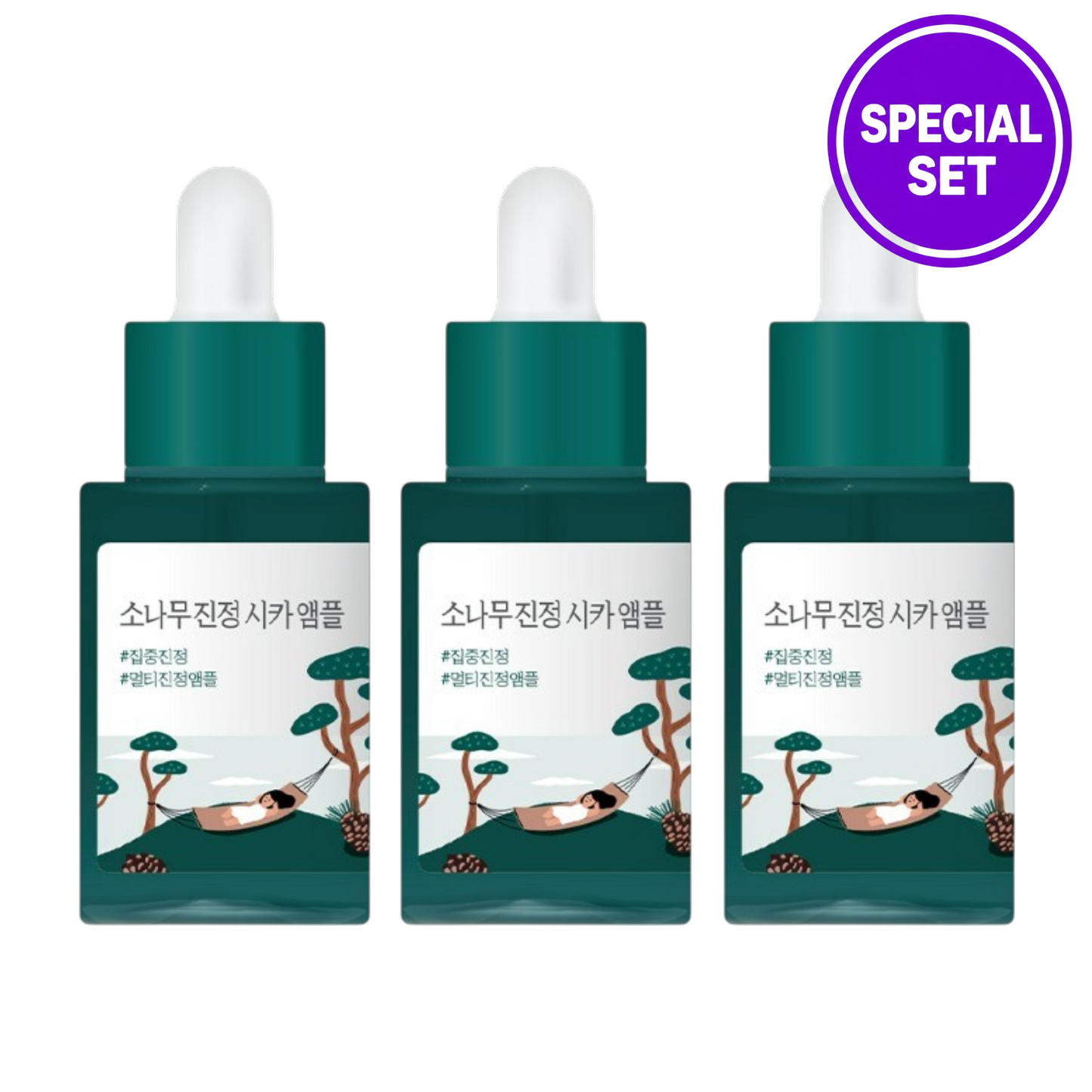 ROUND LAB PINE CALMING CICA AMPOULE 30ML + 30ML + 30ML SPECIAL SET