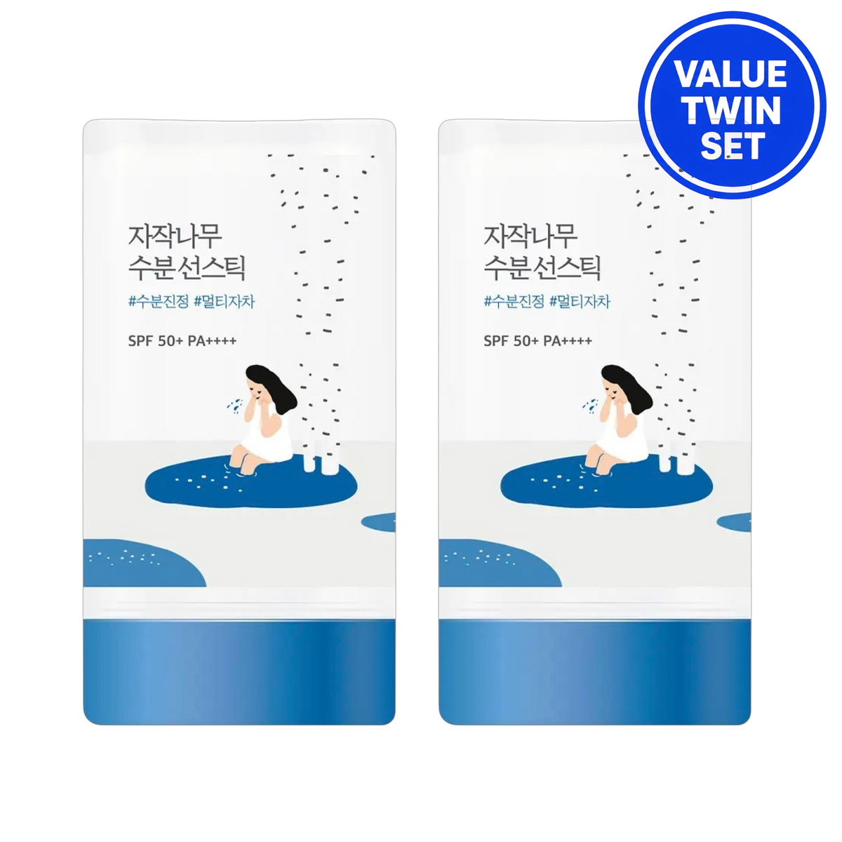 ROUND LAB Birch Juice Moisture Sun Stick SPF50+ PA++++ 19g + 19g (Value Twin Set)